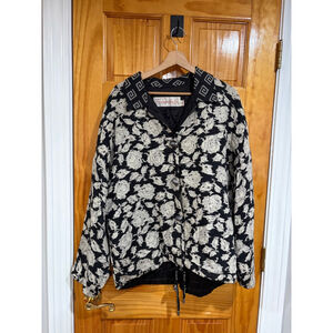 Vintage Componix Art To Wear Jacket 90s Avant Garde Floral Lagenlook Size 14